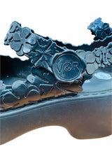 Pre-Owned Melissa + Viktor & Rolf Black Blossom Jelly Sandals