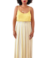 Y2K Vintage Ungaro Yellow Silk Chiffon Tank Top