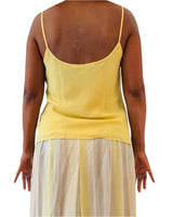 Y2K Vintage Ungaro Yellow Silk Chiffon Tank Top