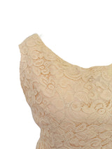 Beige Lace Sleeveless Top