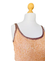 1960's Blush Pink Iridescent Sequin Cocktail Dress