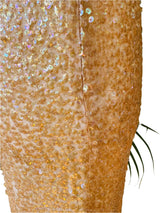 1960's Blush Pink Iridescent Sequin Cocktail Dress