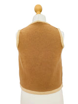 Vintage Celine Light Brown Wool Knit Vest