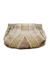 1980s Carlos Falchi Beige Snakeskin Leather Clutch Bag