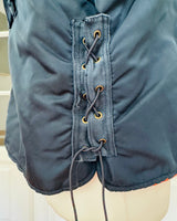 Vintage 90s Schott Brothers Flyer Navy Nylon Quilted Vest