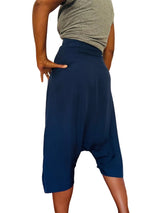 Vintage 2009 Yves St. Laurent Navy Blue Silk Harem Pants