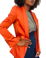 Vintage Gucci Burnt Orange Silk Blazer