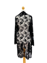 Black Lace Kimono Robe