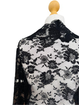 Black Lace Kimono Robe