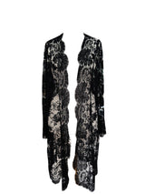 Black Lace Kimono Robe