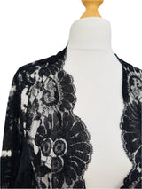 Black Lace Kimono Robe