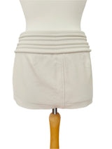 Future Vintage Simon Miller White Leather Micro Mini Skirt