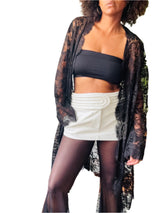 Future Vintage Simon Miller White Leather Micro Mini Skirt