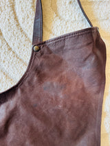 Vintage Dark Brown Leather Apron/Corset