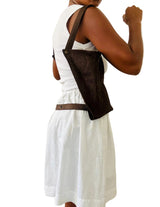 Vintage Dark Brown Leather Apron/Corset