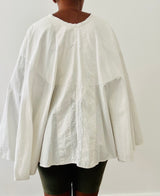 Edwardian White Cotton Poncho Top