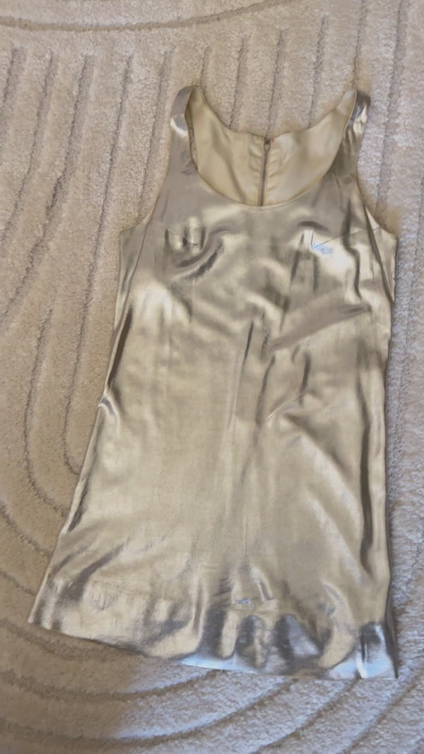 1960's Paraphernalia Silver Mod Mini Dress