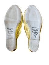 Vintage Jacques Levine Gold Leather House Slippers