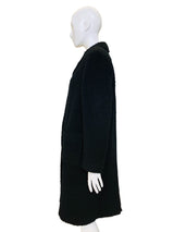 Vintage Bill Blass Black Nubbly Alpaca/Wool Coat